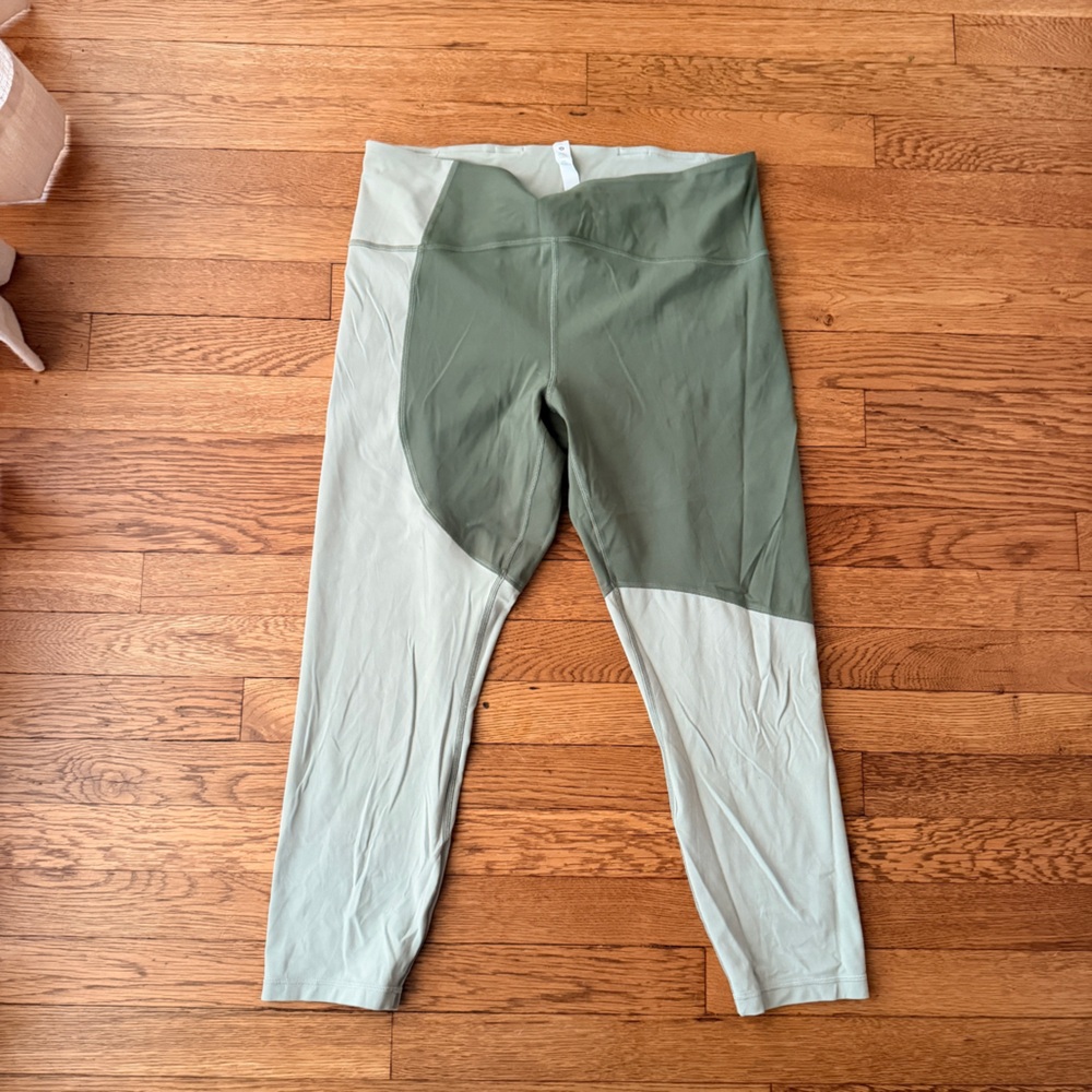Lululemon Athletica Olive and Cream Leggings